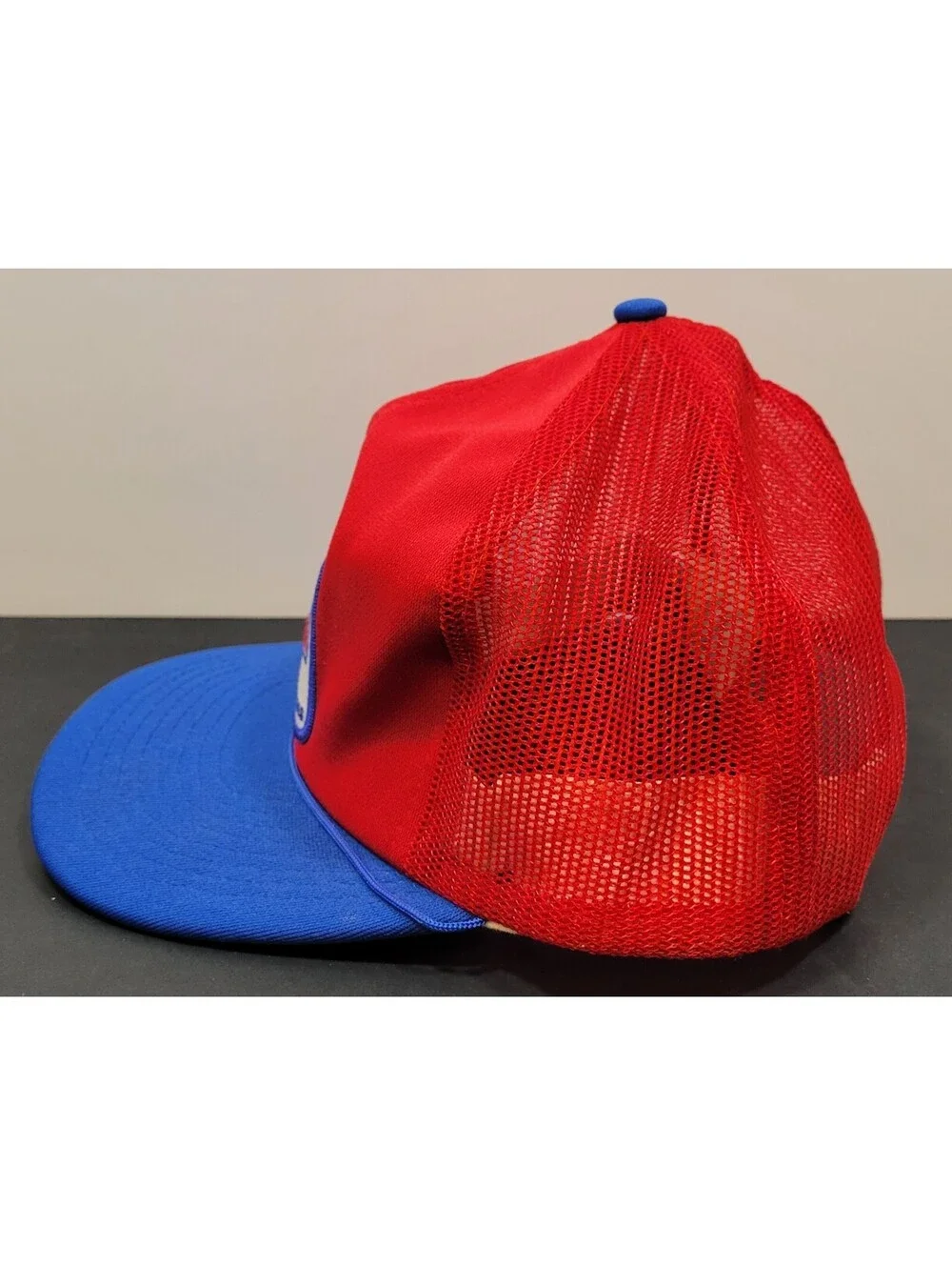 Vtg Carquest Hat Snapback Cap Red/Blue 80's Auto Parts Stores w/Blue Rope *Read